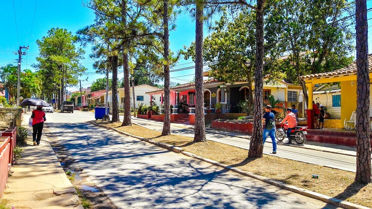 'Adela Azcuy street, the block of Villa Aniesky' Casas particulares are an alternative to hotels in Cuba.